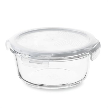 Boîtes de conservation : Plat en verre avec couvercle rond 870 ml